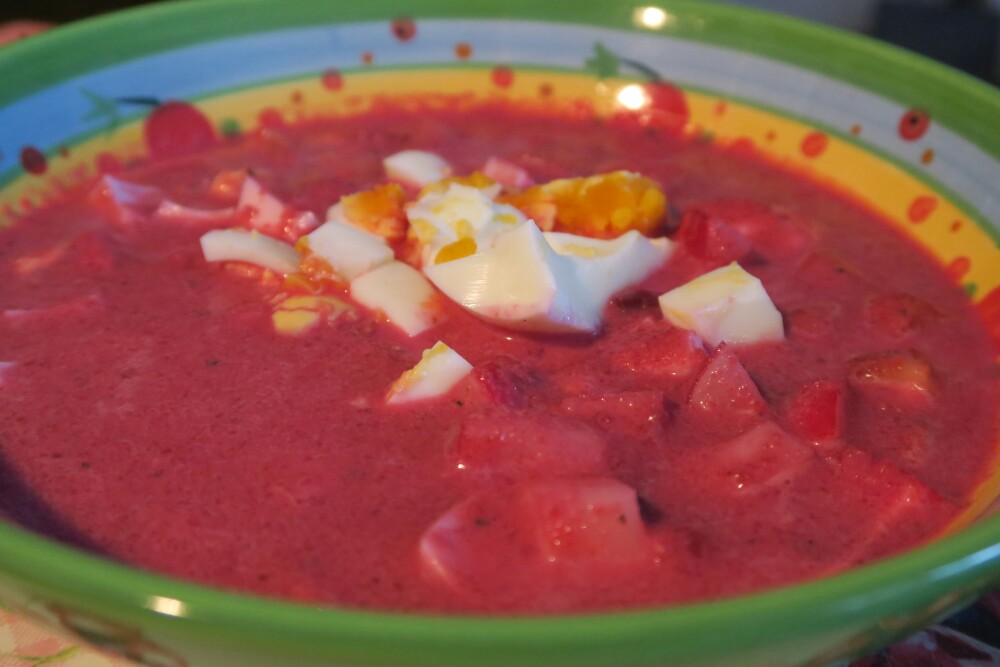 Rote Bete Suppe auf polnische Art | Essen Tagebuch mit Bild | Mampf-mit